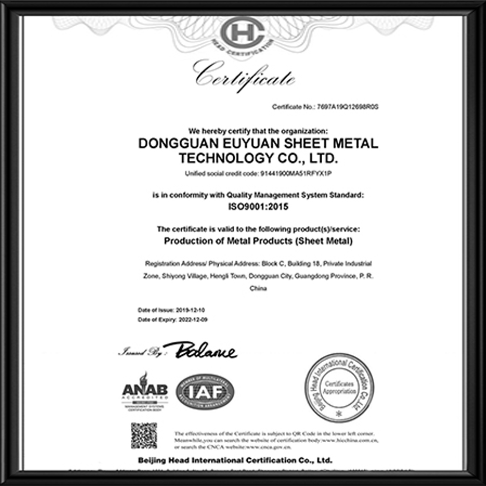 Dongguan EuYuan Sheet Metal Technology Co., Ltd.